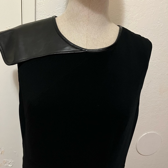 Dresses & Skirts - Rag & Bone New York Black Crepe Dress With Leather Trim Size 10
